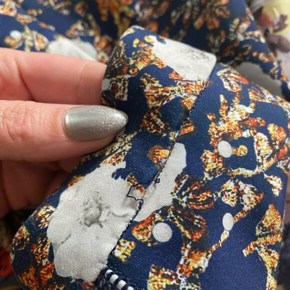 Cynthia Rowley floral print pants / leggings - Picture 6 of 7